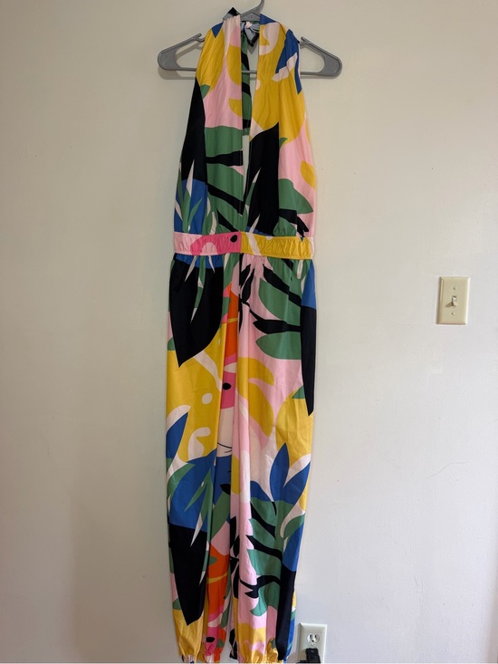 SHEIN Pants - SHEIN Multicolor Tropical Halter Jumpsuit
